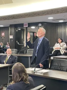 War of words between parties over city legislative district as Nazzaro takes oath of office